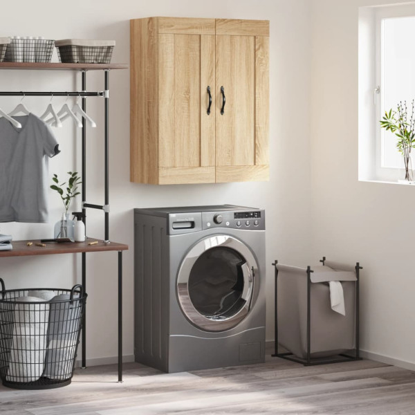 Armario de pared madera ingeniería roble Sonoma 69.5x34x90 cm D