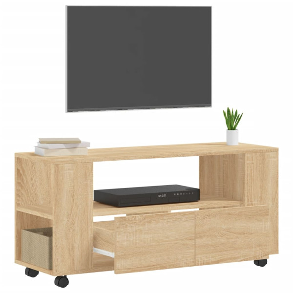 Mueble para TV madera de ingeniería roble Sonoma 102x34.5x43 cm M 4