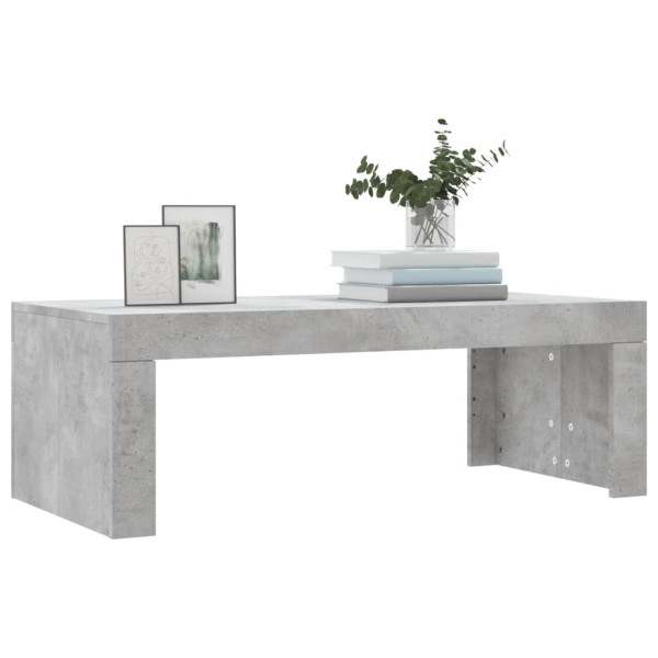 Mesa de centro madera de ingeniería gris hormigón 102x50x36 cm M 3