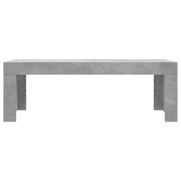 Mesa de centro madera de ingeniería gris hormigón 102x50x36 cm M 4