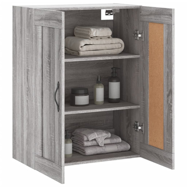 Armario de pared madera ingeniería gris Sonoma 69.5x34x90 cm M 5