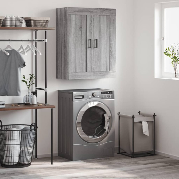 Armario de pared madera ingeniería gris Sonoma 69.5x34x90 cm D