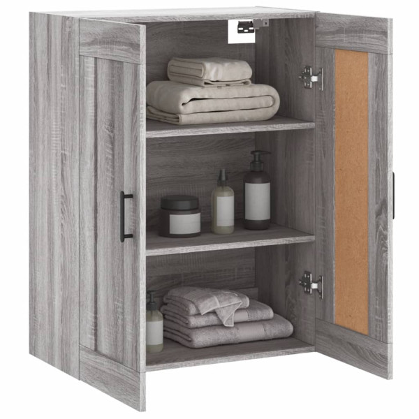 Armario de pared madera ingeniería gris Sonoma 69.5x34x90 cm M 5