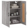 Armario de pared madera ingeniería gris Sonoma 69.5x34x90 cm 5