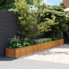 Canteiro elevado de jardim 482x50x36 cm aço corten 1