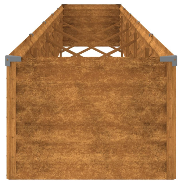 Canteiro elevado de jardim 482x50x36 cm aço corten M 5