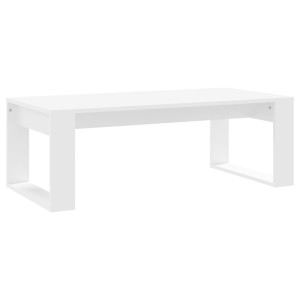 Mesa de centro madera de ingeniería blanco 102x50x35 cm H
