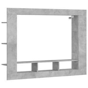 Mueble para TV madera de ingeniería gris hormigón 152x22x113 cm H