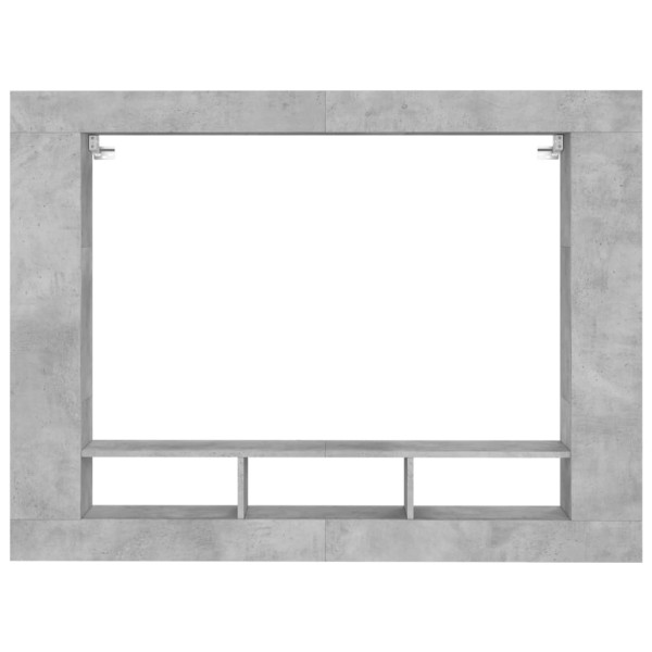 Mueble para TV madera de ingeniería gris hormigón 152x22x113 cm M 4