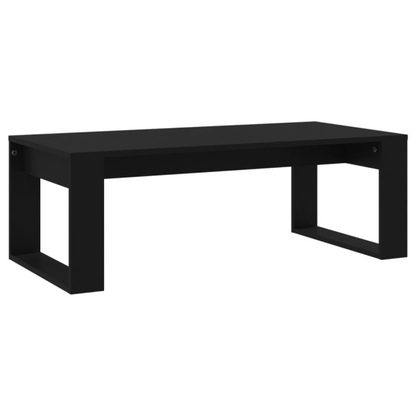 Mesa de centro madera de ingeniería negro 102x50x35 cm M 2