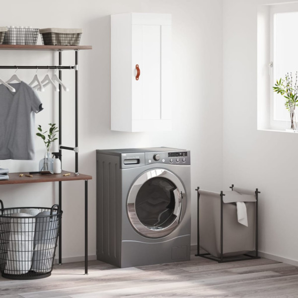 Armario de pared madera de ingeniería blanco 34.5x34x90 cm D