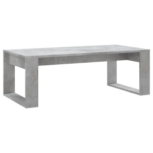 Mesa de centro madera de ingeniería gris hormigón 102x50x35 cm H