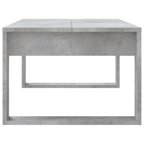Mesa de centro madera de ingeniería gris hormigón 102x50x35 cm M 5