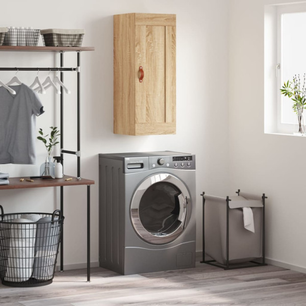 Armario de pared madera ingeniería roble Sonoma 34.5x34x90 cm D