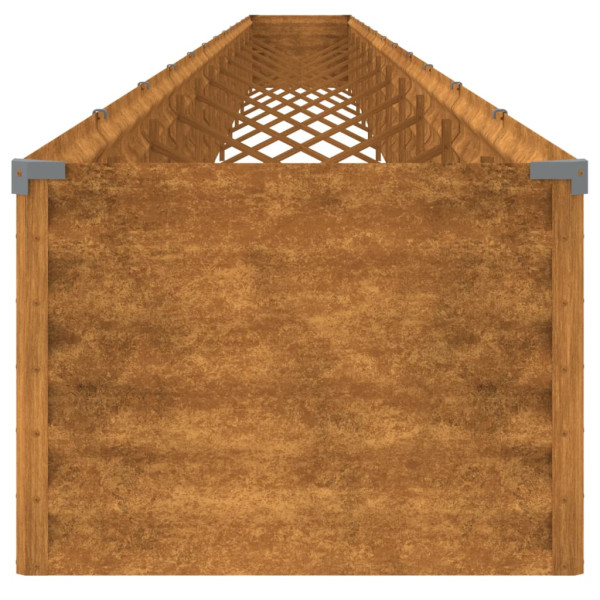 Canteiro elevado de jardim 1152x50x36 cm aço corten M 5