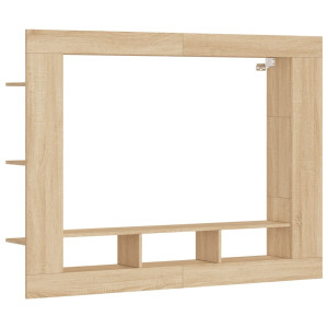 Mueble de TV madera de ingeniería roble Sonoma 152x22x113 cm H