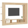Mueble de TV madera de ingeniería roble Sonoma 152x22x113 cm 3