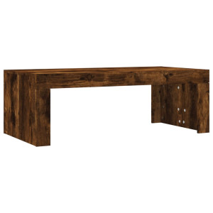 Mesa de centro madera de ingeniería roble ahumado 102x50x36 cm H