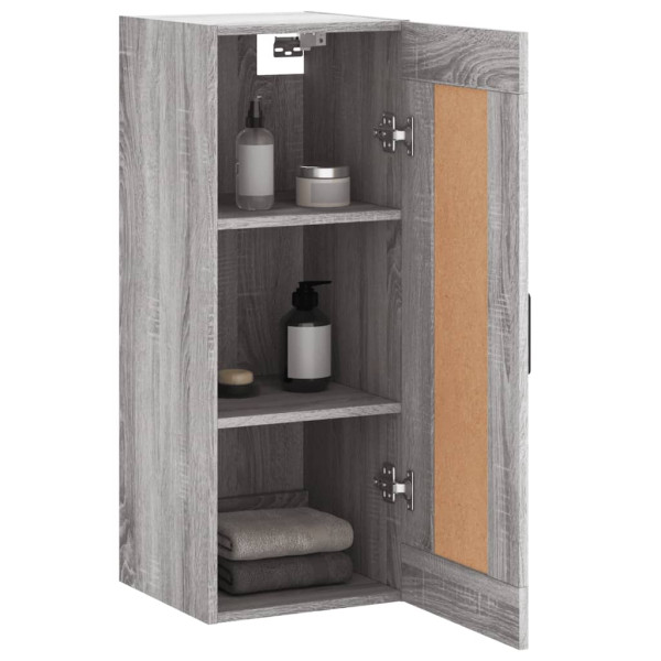 Armario de pared madera de ingeniería gris Sonoma 34.5x34x90 cm M 5