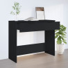Mesa consola madera de ingeniería negro 90x36x75 cm 3
