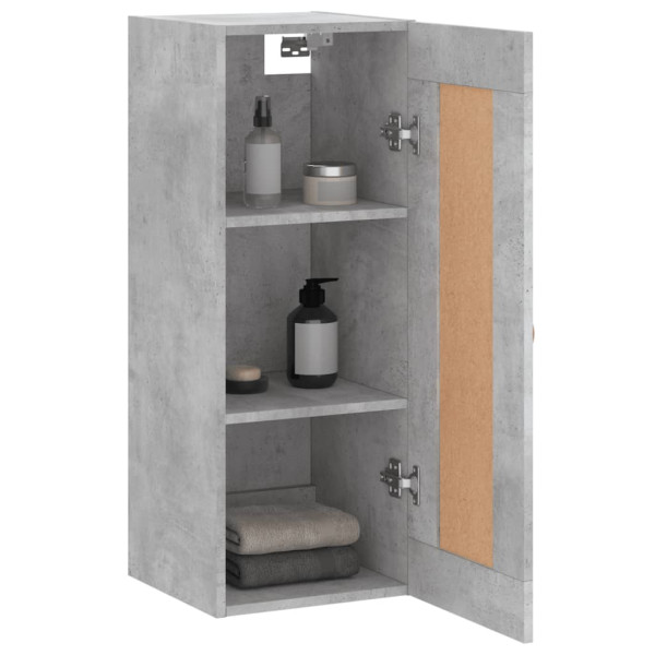 Armario de pared madera ingeniería gris hormigón 34.5x34x90 cm M 5