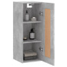 Armario de pared madera ingeniería gris hormigón 34.5x34x90 cm 5