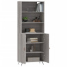 Aparador alto madera contrachapada gris sonoma 69.5x34x180 cm 3