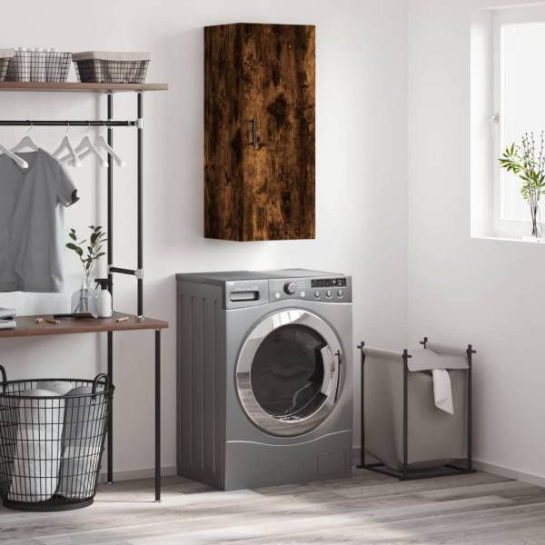 Armario de pared roble ahumado 34.5x34x90 cm D