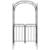 Arco de jardim c/ portão 108x45x235 cm aço preto 3