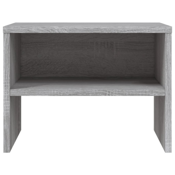 Mesita de noche madera contrachapada gris Sonoma 40x30x30 cm M 4