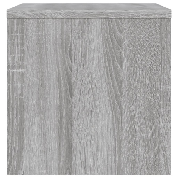 Mesita de noche madera contrachapada gris Sonoma 40x30x30 cm M 5
