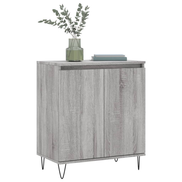 Aparador de madera contrachapada gris Sonoma 60x35x70 cm M 3