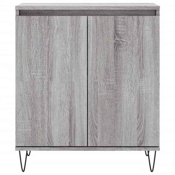 Aparador de madera contrachapada gris Sonoma 60x35x70 cm M 5