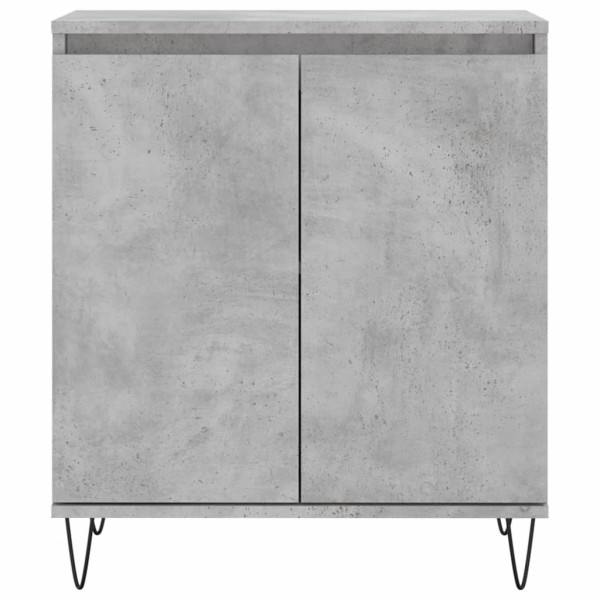 Aparador de madera contrachapada gris hormigón 60x35x70 cm M 5
