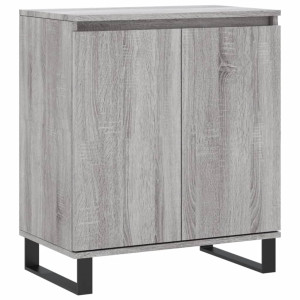 Aparador de madera contrachapada gris Sonoma 60x35x70 cm H