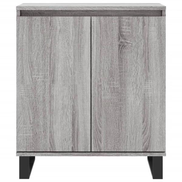 Aparador de madera contrachapada gris Sonoma 60x35x70 cm M 5