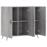 Aparador de madera de ingeniería gris Sonoma 90x34x80 cm 5