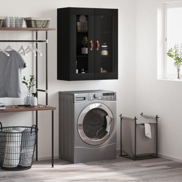 Armario de pared negro 69.5x34x90 cm D