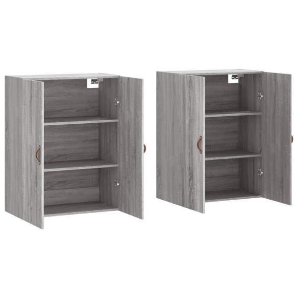 Armários de parede 2 pcs 69.5x34x90 cm cinzento sonoma M 4
