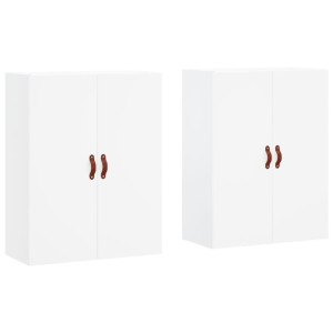Armários de parede 2 pcs 69.5x34x90 cm branco H