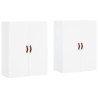Armarios de pared 2 unidades blanco 69.5x34x90 cm 2