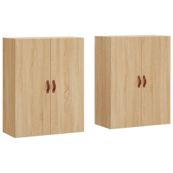 Armario de pared 2 unidades roble Sonoma 69.5x34x90 cm M 2