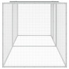 Gallinero con techo acero galvanizado gris claro 203x98x90 cm 4