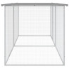 Gallinero con techo acero galvanizado gris claro 203x98x90 cm 4