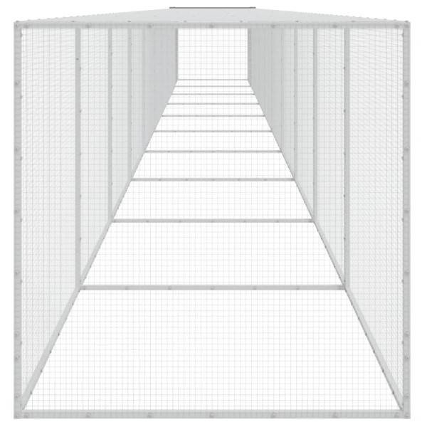 Gallinero con techo acero galvanizado gris claro 1003x98x90 cm M 4