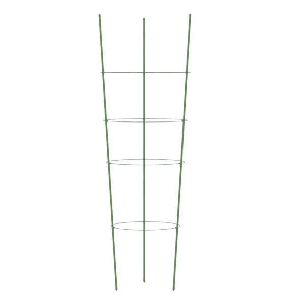 Suportes p/ plantas de jardim c/ 4 anéis 5 pcs 90 cm aço verde M 5