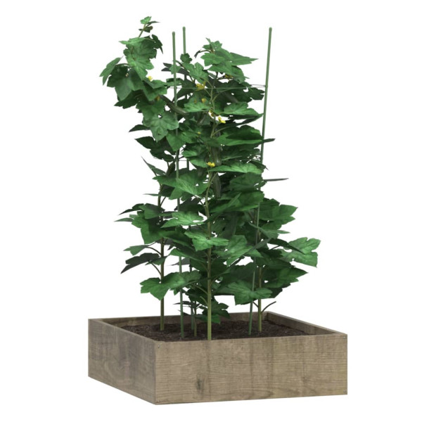Suportes p/ plantas de jardim c/ 3 anéis 5 pcs 75 cm aço verde M 3