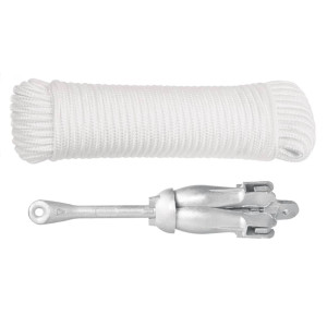 Ancla plegable con cuerda hierro maleable plateado 3.2 kg H