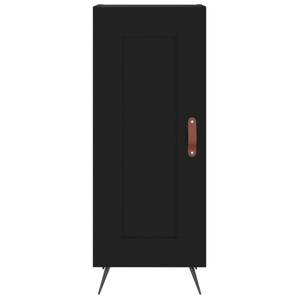 Aparador de madera contrachapada negro 34.5x34x90 cm M 5