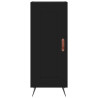 Aparador de madera contrachapada negro 34.5x34x90 cm 5